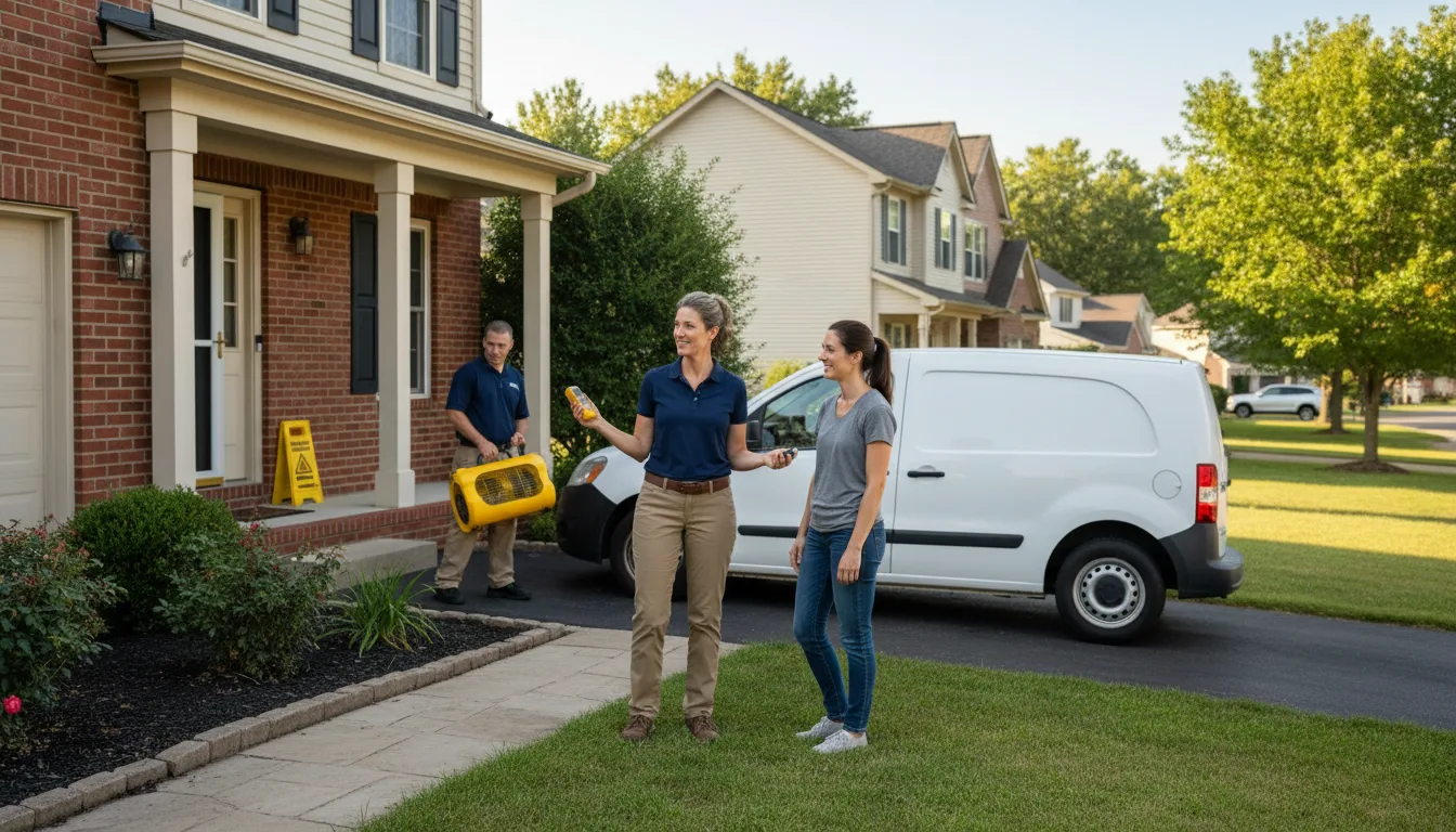 Residential water damage restoration in Revloc, PA
